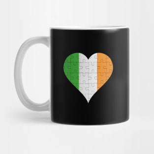 Irish Jigsaw Puzzle Heart Design - Gift for Irish With Ireland Roots Mug